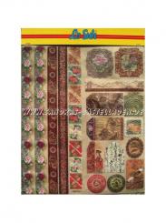 LeSuh Geprägte Stickers 24,5 x 30cm, selbstklebend Oriental 