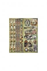 LeSuh Geprägte Stickers 24,5 x 30cm, selbstklebend Travelling 