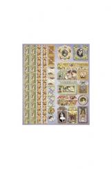 LeSuh Geprägte Stickers 24,5 x 30cm, selbstklebend Victorian 