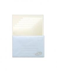 Leane Karten-Set magnolie / 6 ST 