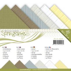 Leinenkartonpack - 13,5 x 27 cm- Precious Marieke - Frühling – 250gr - 