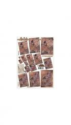 Lesuh 3D Pyramiden Bogen Vogel mit Nest 