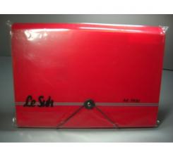 Lesuh Aufbewahrungstasche A4, rot transparent 