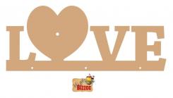 Let's get Bizzee Clock "LOVE" MDF 535 x 218MM 