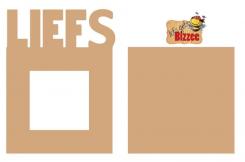 Let's get Bizzee Photo Frame "Liefs" (NL) MDF 184 x 244MM 