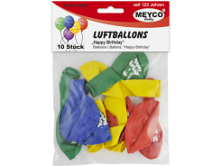 Luftballons Happy Birthday bunt sort. 10 Stück 
