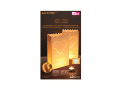 Luminaria 10 Tisch Deko-Licht-Tüten Herzen, 26x15x9cm 