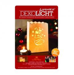 Luminaria 10 Tisch Deko-Licht-Tüten Nikolausstiefel, 16x11x11cm 