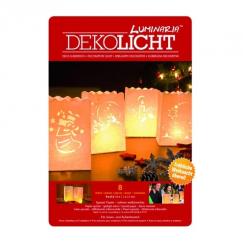 Luminaria 8 Tisch Deko-Licht-Tüten Weihnachtszeit Mix, 16x11x11cm 