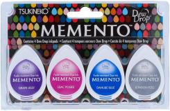 Tsukineko Memento Dew Drops Stempelkissen  4er Set - Rainy Daze 
