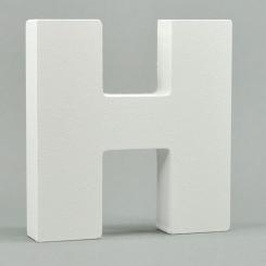 MDF-Holz 3D Buchstaben und Zahlen -weiß- H10cm x Stärke 1,8cm Buchstabe H Buchstabe H