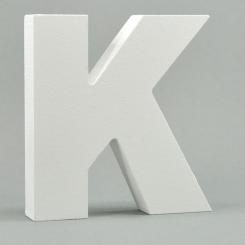 MDF-Holz 3D Buchstaben und Zahlen -weiß- H10cm x Stärke 1,8cm Buchstabe K Buchstabe K