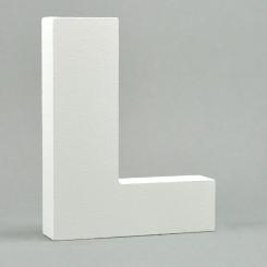 MDF-Holz 3D Buchstaben und Zahlen -weiß- H10cm x Stärke 1,8cm Buchstabe L Buchstabe L