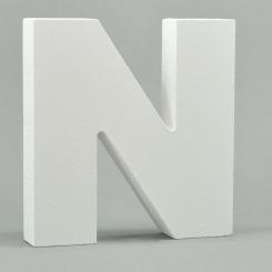 MDF-Holz 3D Buchstaben und Zahlen -weiß- H10cm x Stärke 1,8cm Buchstabe N Buchstabe N