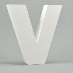 MDF-Holz 3D Buchstaben und Zahlen -weiß- H10cm x Stärke 1,8cm Buchstabe V Buchstabe V