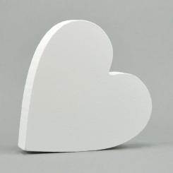 MDF-Holz 3D Buchstaben und Zahlen -weiß- H10cm x Stärke 1,8cm Motiv Herz Motiv Herz