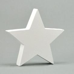 MDF-Holz 3D Buchstaben und Zahlen -weiß- H10cm x Stärke 1,8cm Motiv Stern Motiv Stern