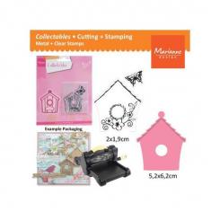 Marianne Design Collectables Stanz- & Prägeschablone Birdhouse Blumen 