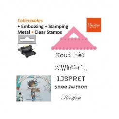 Marianne Design Collectables Stanz- & Prägeschablone Corner und Winter Text (NL) 