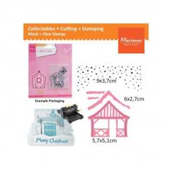 Marianne Design Collectables Stanz- & Prägeschablone Weihnachtsdorf Chalet 
