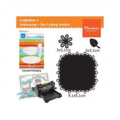 Marianne Design Craftables Stanz- & Prägeschablone Square und Blumenstickerei 