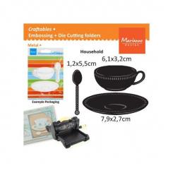 Marianne Design Craftables Stanz- & Prägeschablone Tee Tasse mit Löffel 