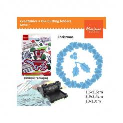 Marianne Design Creatables Stanz- & Prägeschablone Stechpalmenkranz 