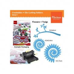Marianne Design Creatables Stanz- & Prägeschablone Zweig mit Blume 2 