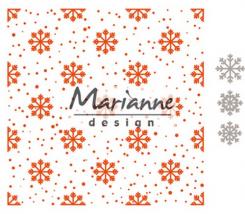 Marianne Design Embossing folder + Stanzschablone Schnee und Eiskristalle 