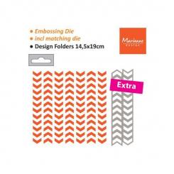 Marianne Design Embossing folder + die Tire Track 