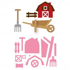 Marianne Design Stanz und Prägeschablone Collectable Bauernhof Set 