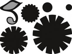 Marianne Design Stanz und Prägeschablone Craftable Blumen Set - Funky 