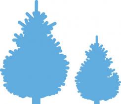 Marianne Design Stanz und Prägeschablone Creatables Weihnachtsbäume set 