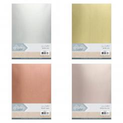 Metallic-Leinenkarton DIN A4  250g/m²  - 6 Bögen 