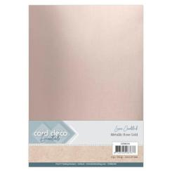 Metallic-Leinenkarton DIN A4  250g/m²  - 6 Bögen Rose Gold Rose Gold