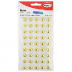 Meyco Halbperlen, selbstklebend - Sterne 10mm / 45 Stk. Gold 