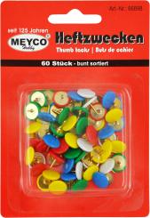 Meyco Heftzwecken bunt 60 Stück 