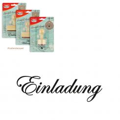 Meyco Holz Stempel "Einladung" 60x13 mm 