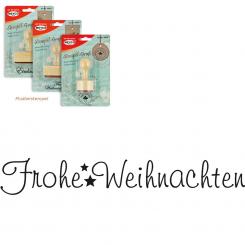 Meyco Holz Stempel "Frohe Weihnachten" 60 x 9 mm 