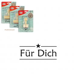 Meyco Holz Stempel "Für Dich" 42 x 18 mm 