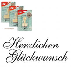 Meyco Holz Stempel "Herzlichen Glückwunsch" 50 x 20 mm 