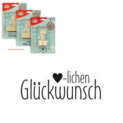 Meyco Holz Stempel "Herzlichen Glückwunsch" 55 x 20 mm 