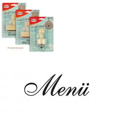 Meyco Holz Stempel "Menü" 30 x 10 mm 
