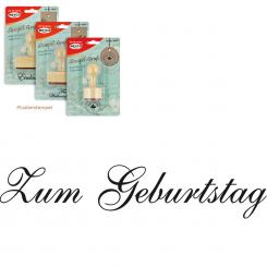 Meyco Holz Stempel "Zum Geburtstag" 60 x 12 mm 