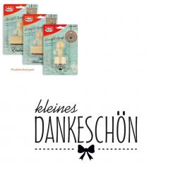 Meyco Holz Stempel "kleines Dankeschön" 50x30mm 