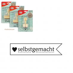 Meyco Holz Stempel "selbstgemacht" 60 x 13 mm 