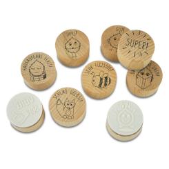 Meyco Holz Stempelset 9tlg "Lehrerstempel" - ø 43mm 