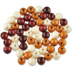 Meyco Holzperlen Ø 8mm, 85 Stk., Naturtöne 