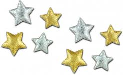 Meyco Satin Sterne gold/silber 18 u. 13mm /30 Stk. 