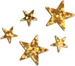 Meyco Streuteile Flitter Sterne Hologramm gold 20g im Beutel 